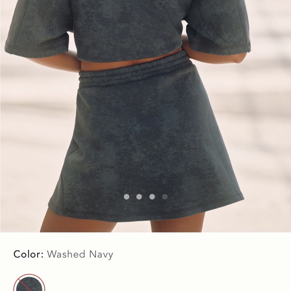 Anthropologie Daily Practice Pulled on Washed Mini Skirt - Picture 2 of 5